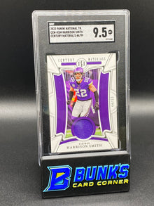 2022 Harrison Smith Century Materials Player Worn-Patch SGC 9.5 (Box B59)
