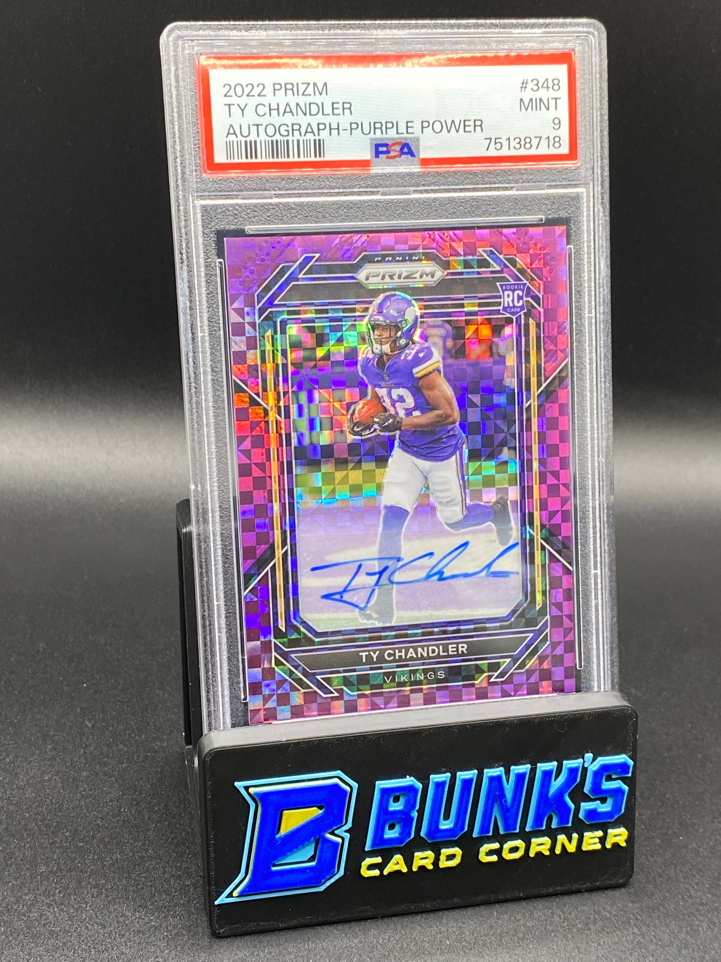2022 TY Chandler Auto. Purple Power RC PSA 9 (Box B59)