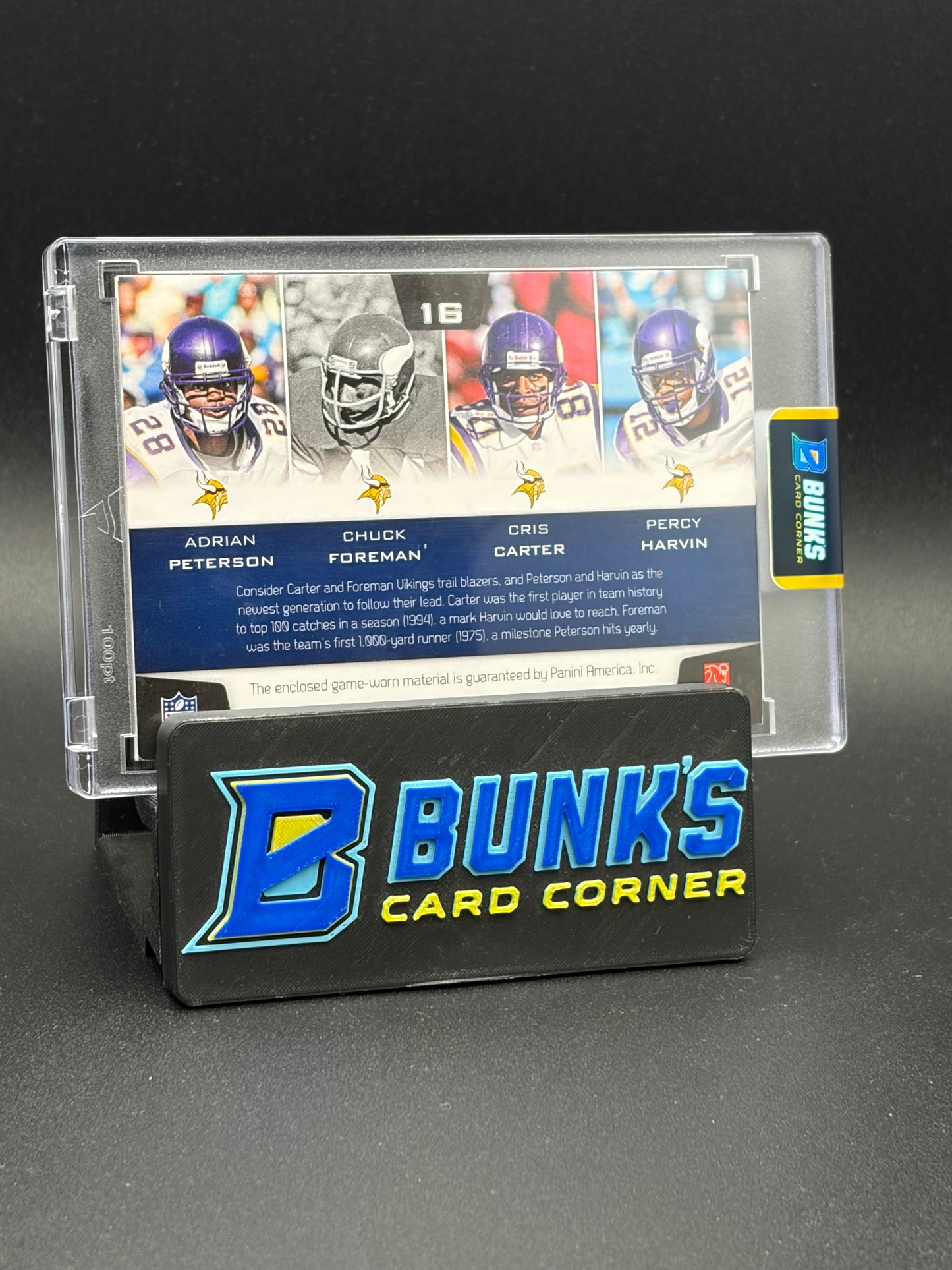 2012 Adrian Peterson & Chuck Foreman & Cris Carter & Percy Harvin Stitches in Time Patches 13/150