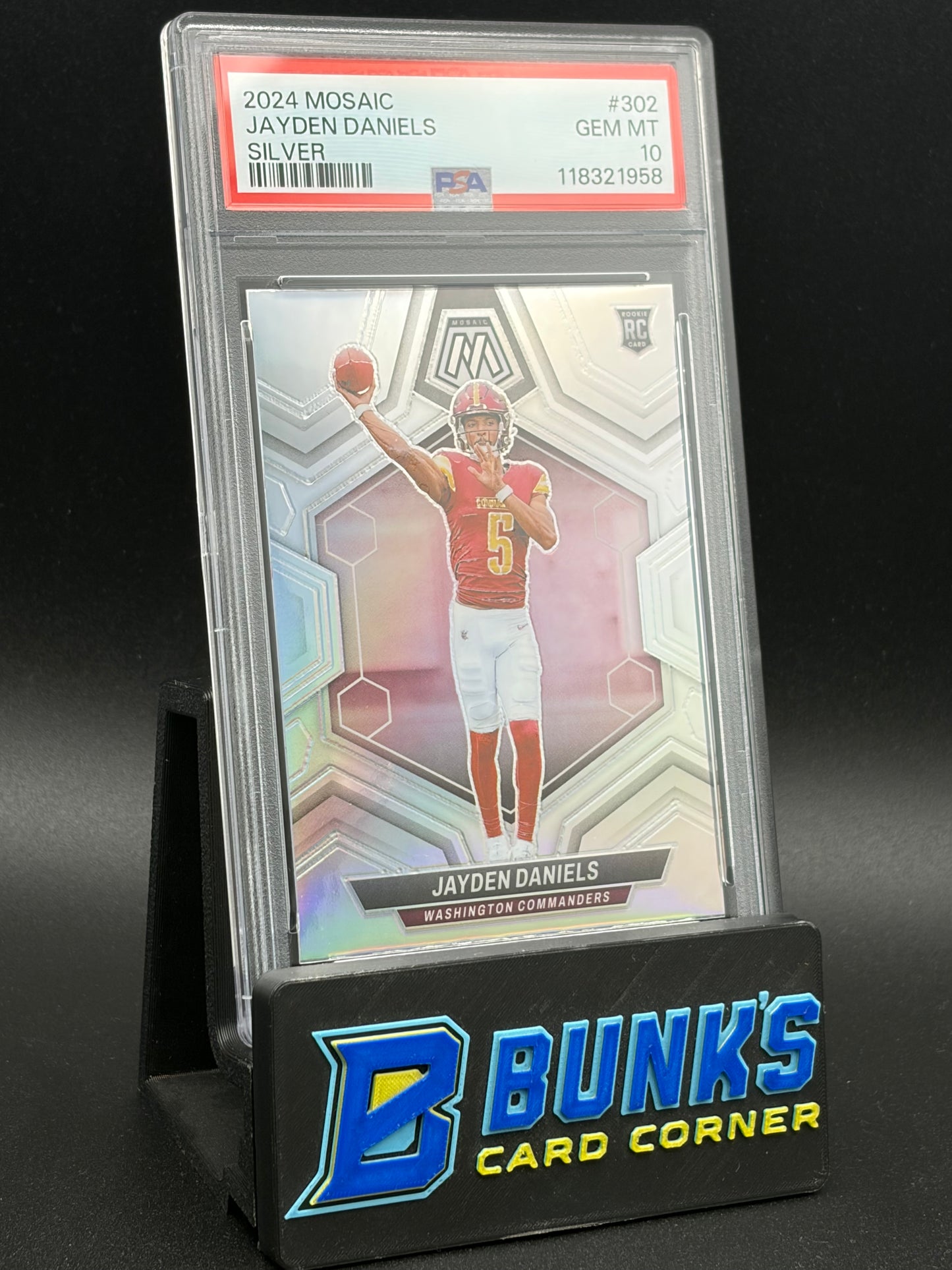 2024 Jayden Daniels Silver Mosaic PSA 10 RC