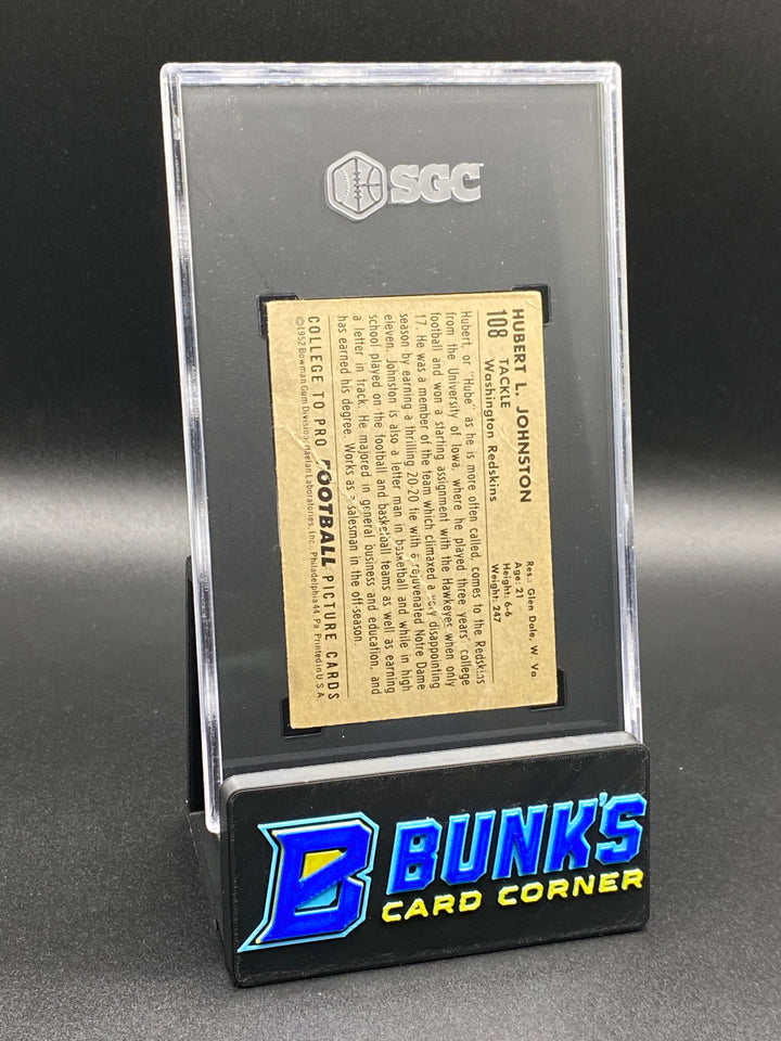 1952 Hubert Johnson SGC 1 (Box B60)