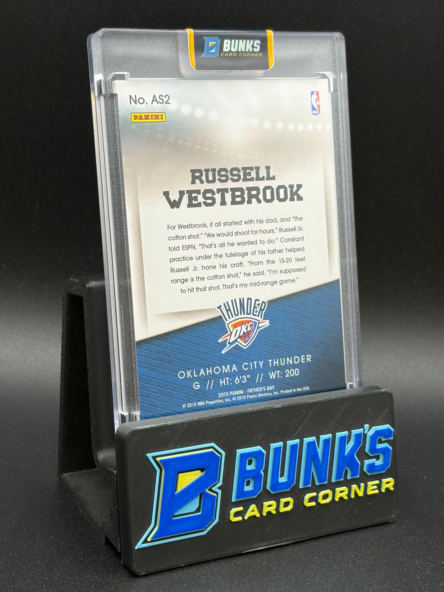 2015 Russell Westbrook All Star Patch Panini