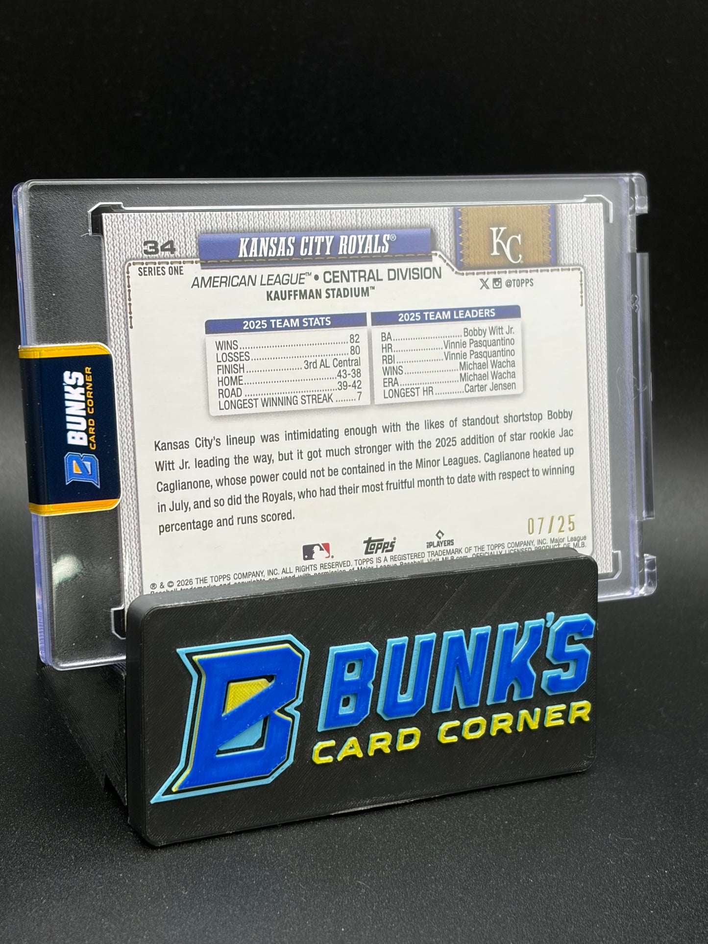 2026 Kansas City Royals Topps 7/25