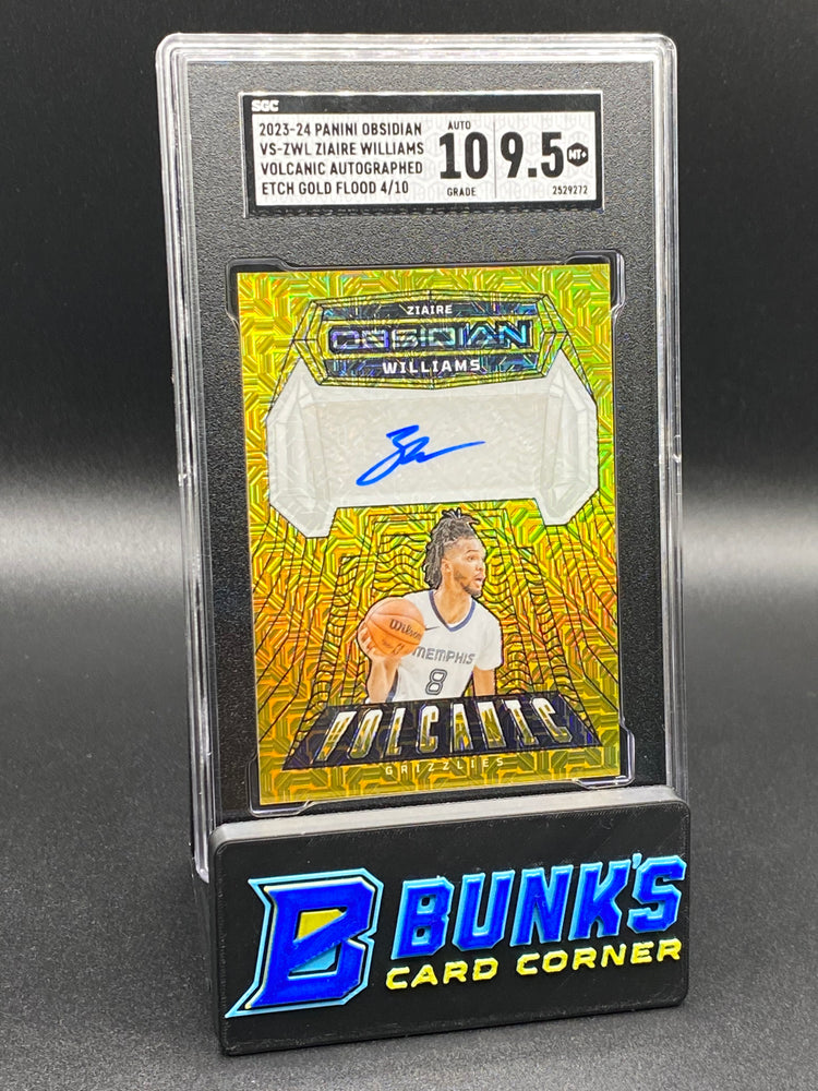 2023-24 Ziaire Williams Volcanic Auto. Etch Gold Flood SGC 10/9.5