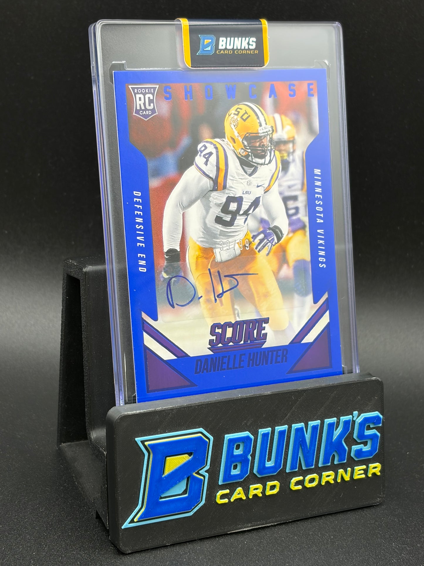 2015 Danielle Hunter Score Blue Refractor Rookie Auto