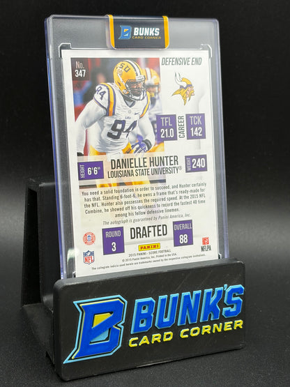2015 Danielle Hunter Score Blue Refractor Rookie Auto
