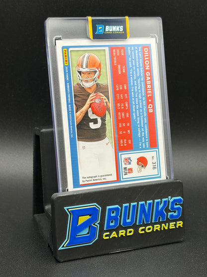 2025 Dillon Gabriel Donruss Rookie Gold Auto 1/25