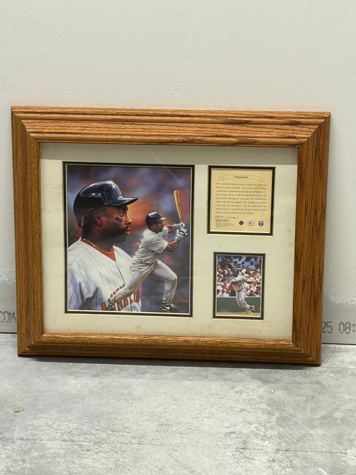 Kirby Puckett Framed Photo + Card