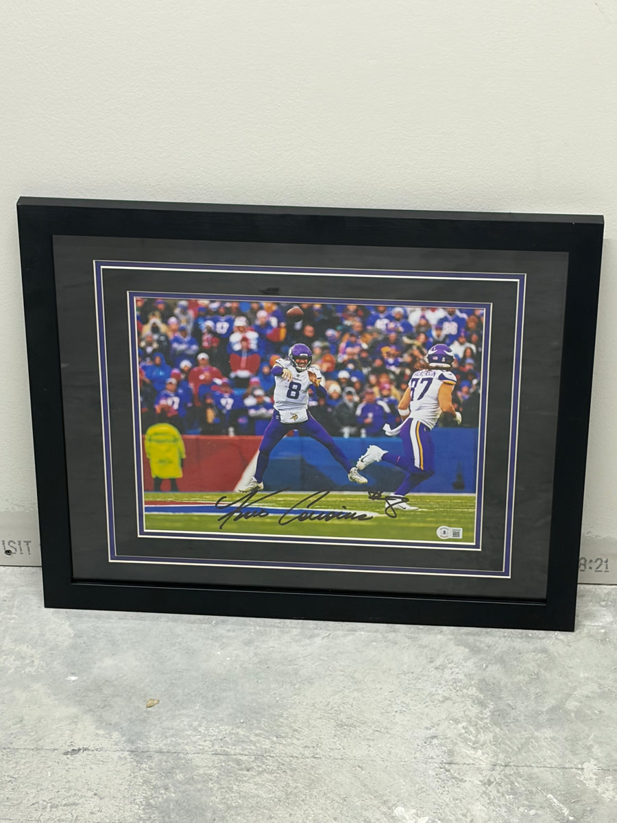 Kirk Cousins Beckett Certified Auto Frame + Matte