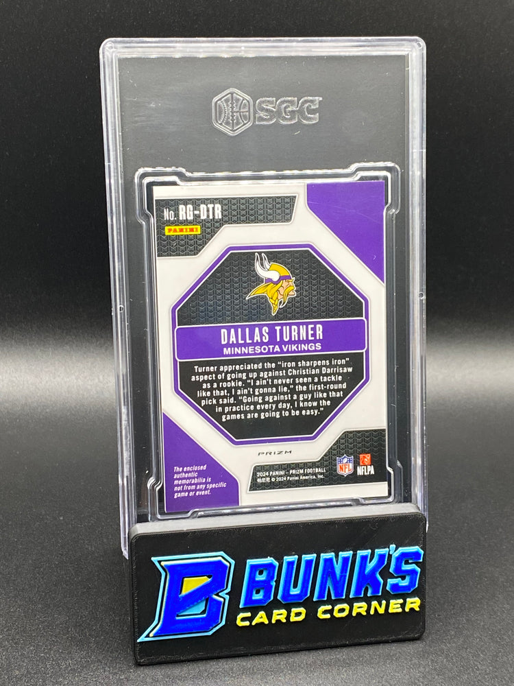 2024 Dallas Turner Rookie Gear Pink Prizm SGC 10