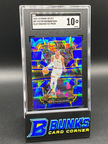2023-24 Victor Wembanyama Blue Cracked Ice Prizm RC SGC 10 (Box B61)