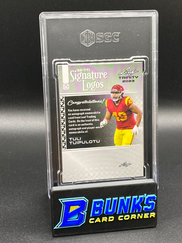2023 Tuli Tuipulotu Sig. Logos Gold Black 1/1 SGC 10/9.5