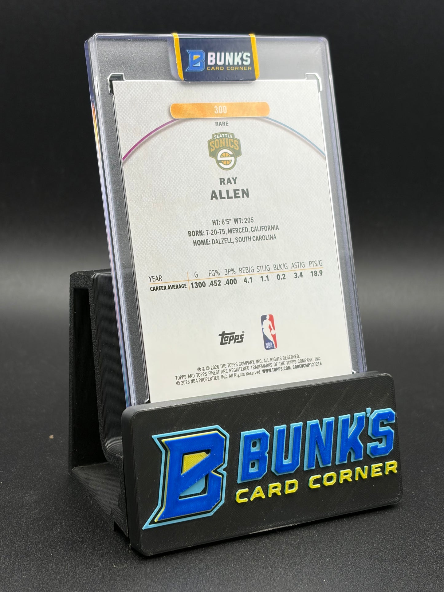 2026 Ray Allen Topps Finest Gold Geometric Refractor 7/10