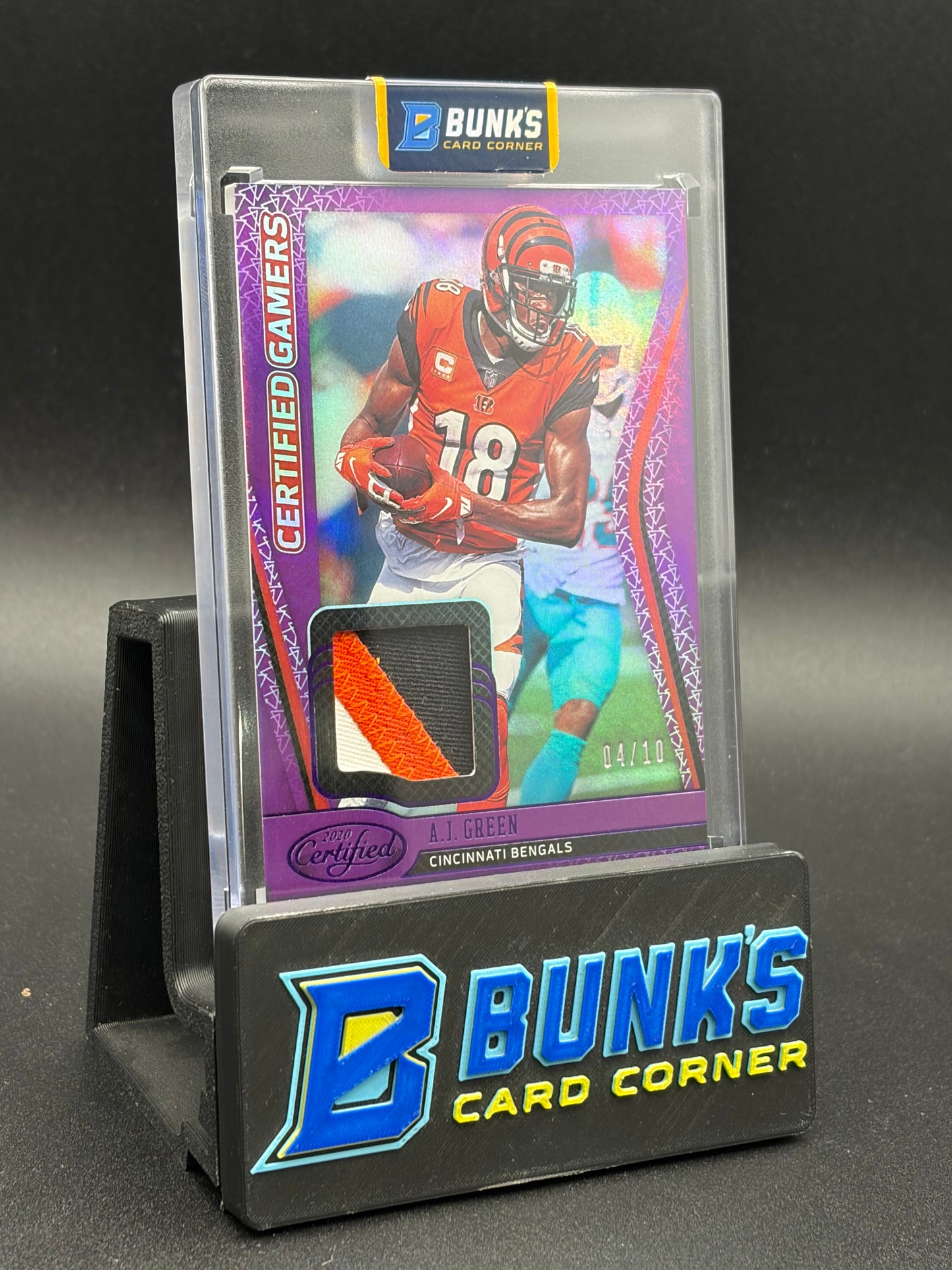 2020 AJ Green Certified Panini Materials Purple Refractor 4/10