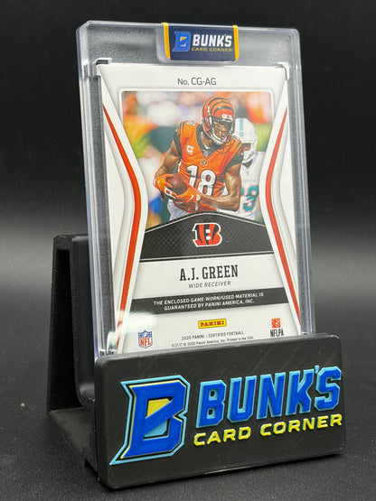 2020 AJ Green Certified Panini Materials Purple Refractor 4/10