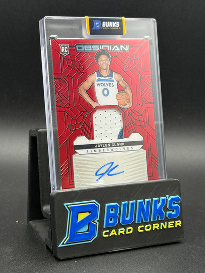 2023-24 Jaylen Clark Obsidian Red Flood Auto Patch RC
