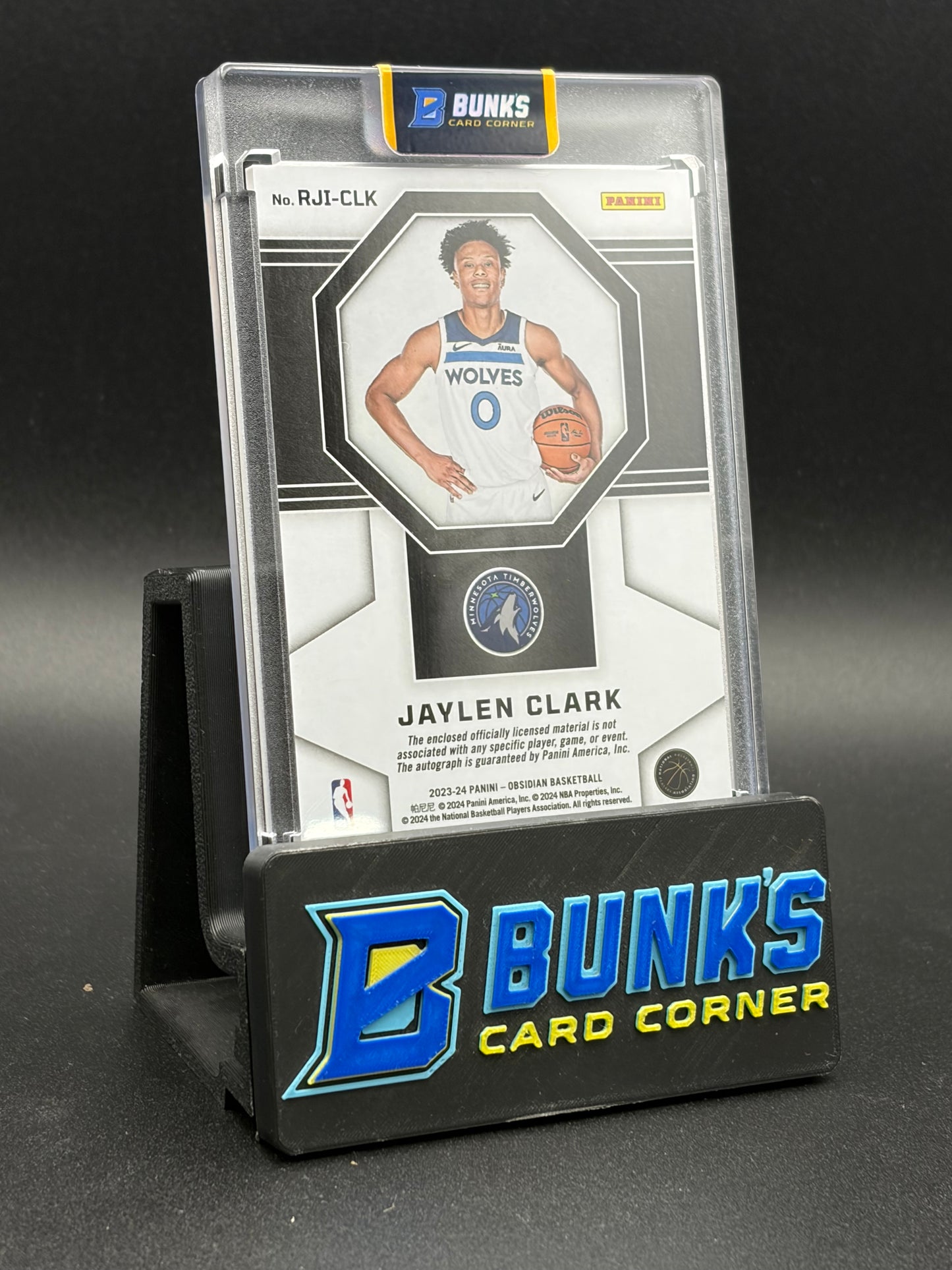 2023-24 Jaylen Clark Obsidian Red Flood Auto Patch RC