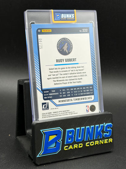 2024-25 Rudy Gobert Donruss Optic Cracked Ice 4/25