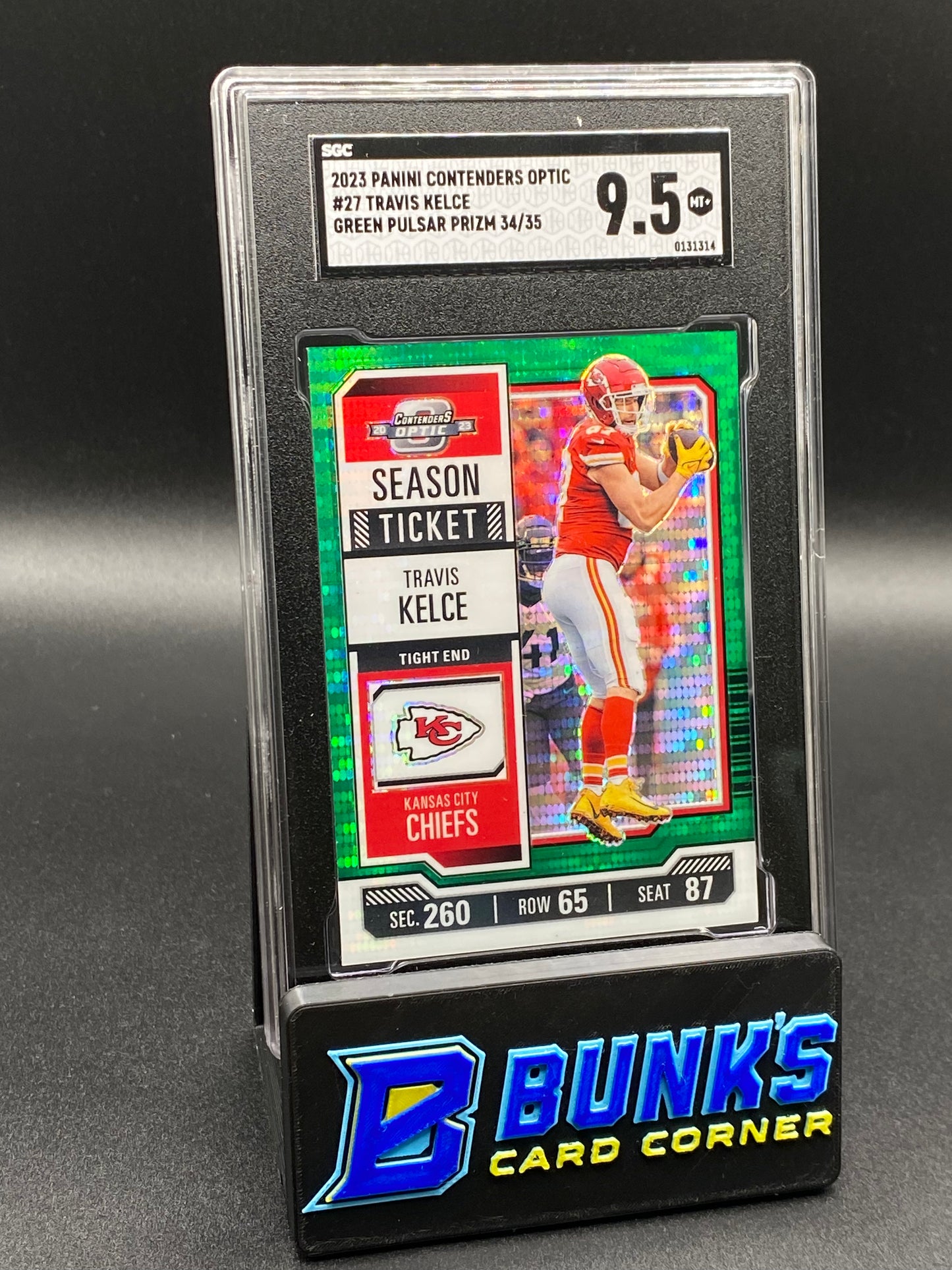 2023 Travis Kelce Green Pulsar Prizm SGC 9.5 (Box B62)