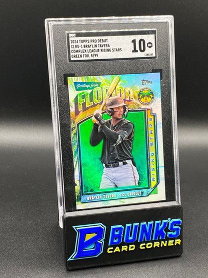 2024 Braylin Tavera Complex League Rising Stars Green Foil SGC 10 (Box B62)