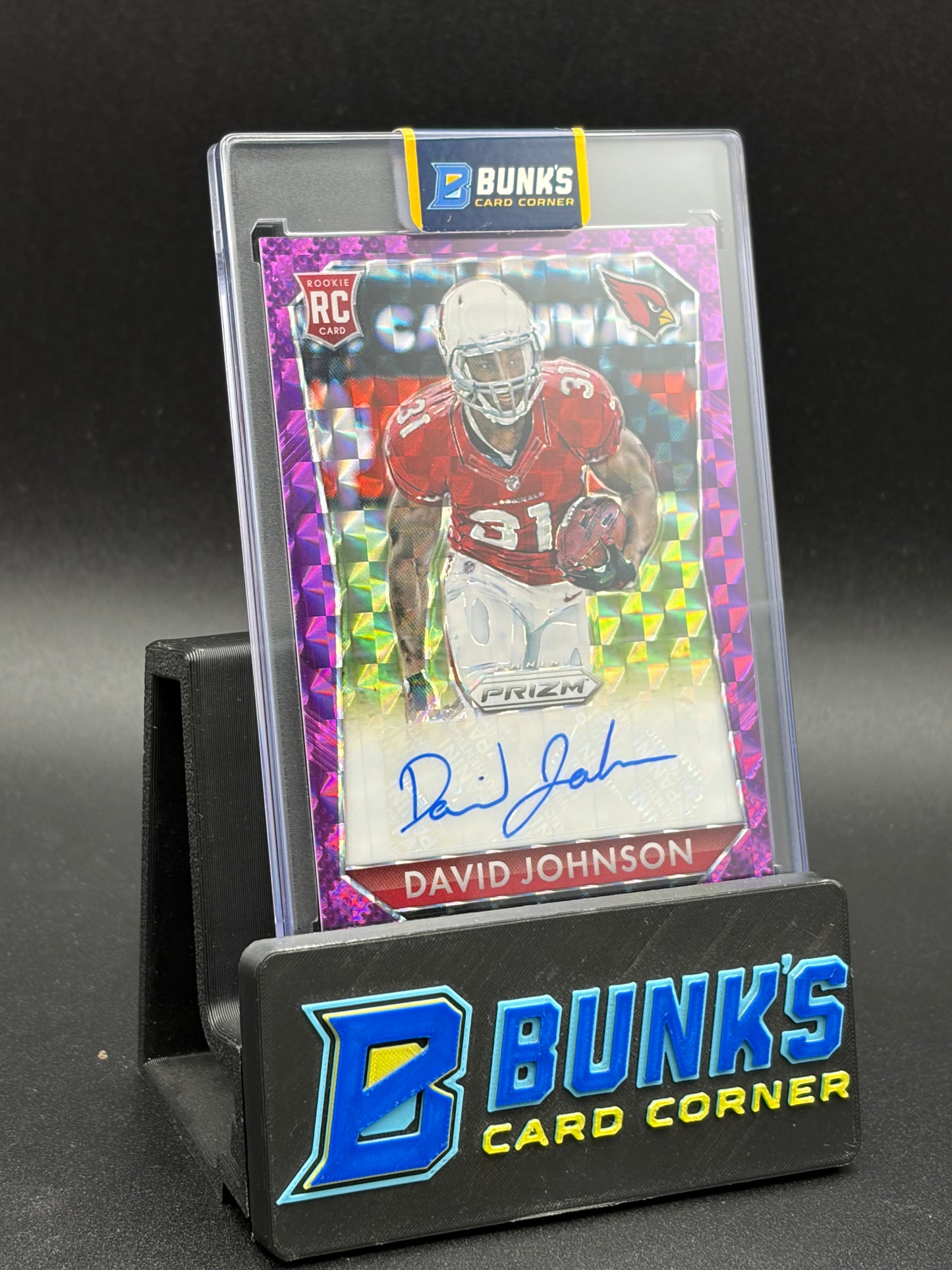 2015 David Johnson Prizm Rookie Auto Pink Ice 34/50
