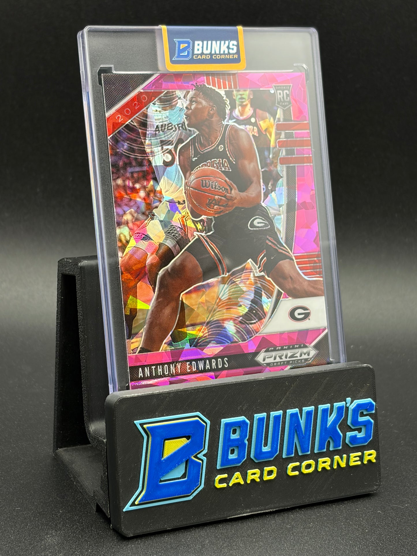 2020 Anthony Edwards Prizm Draft Pink Cracked Ice RC