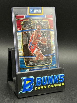 2021-22 Cade Cunningham Select Red & Blue & Silver RC