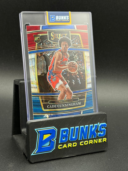 2021-22 Cade Cunningham Select Red & Blue & Silver RC