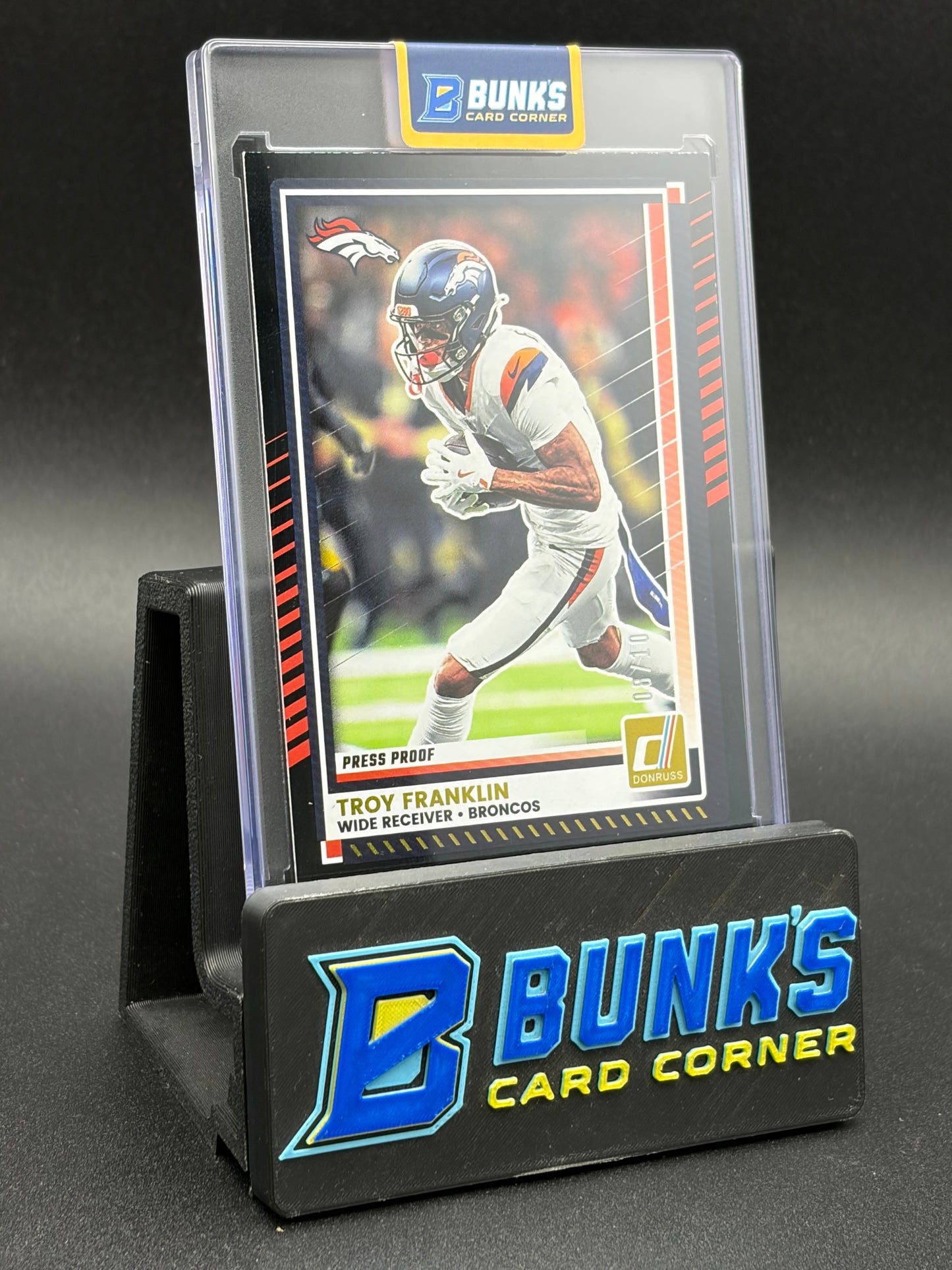 2025 Troy Franklin Donruss Black Press Proof 8/10