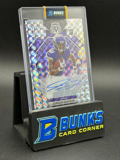 2023 Jordan Addison Mosaic Purple Rookie Auto