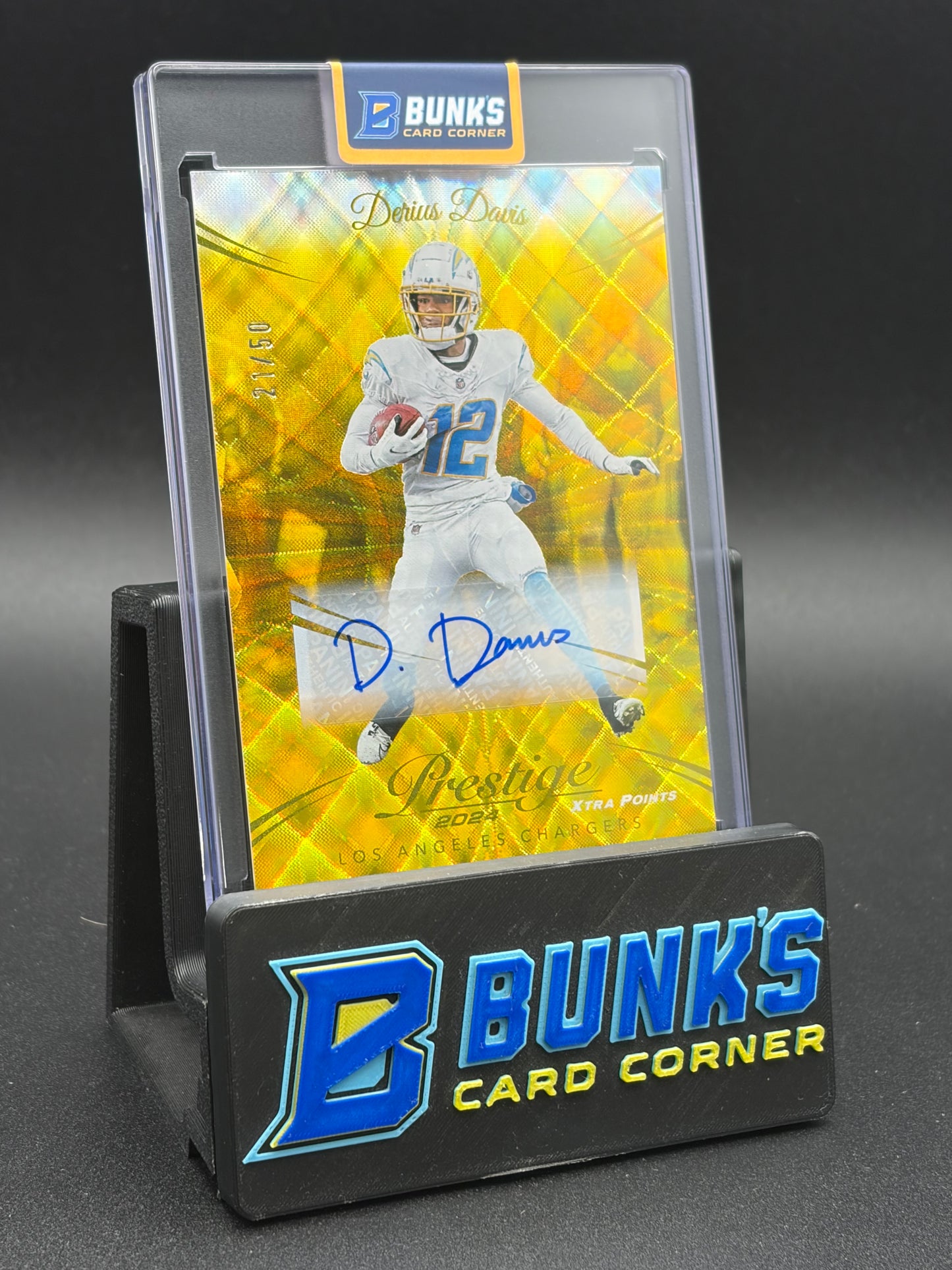 2024 Derius Davis Prestige Panini Gold Auto 21/50