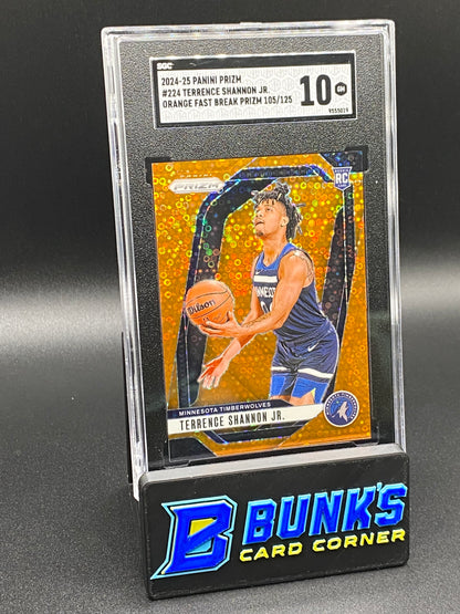 2024-25 Terrence Shannon Jr. Orange Fast Break Prizm RC SGC 10 (Box A5)