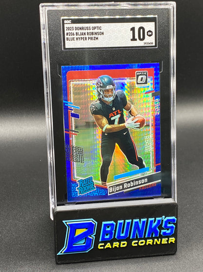 2023 Bijan Robinson Blue Hyper Prizm RC SGC (Box A5)
