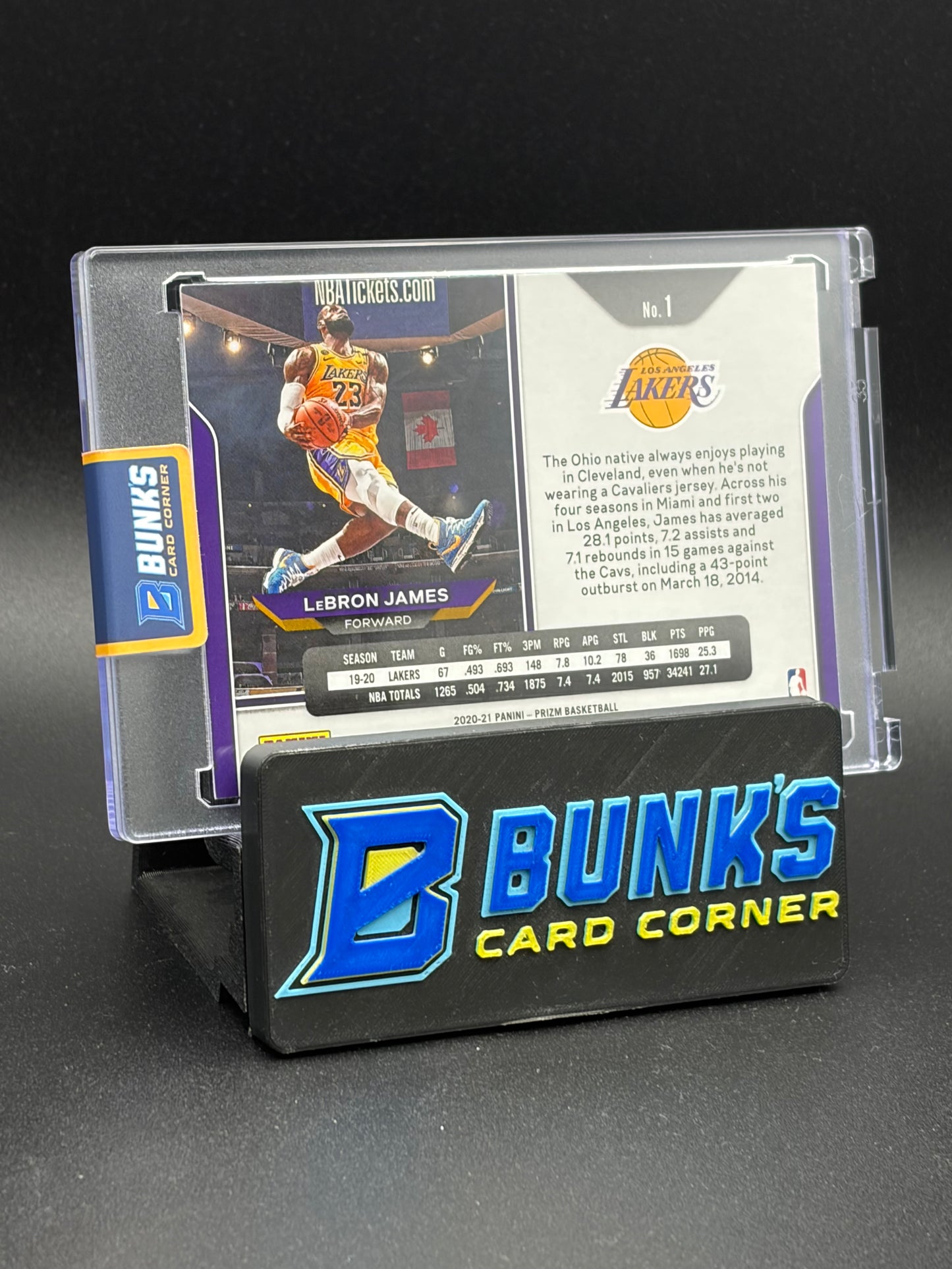 2020-21 LeBron James Panini Prizm Kobe Tribute Dunk Silver