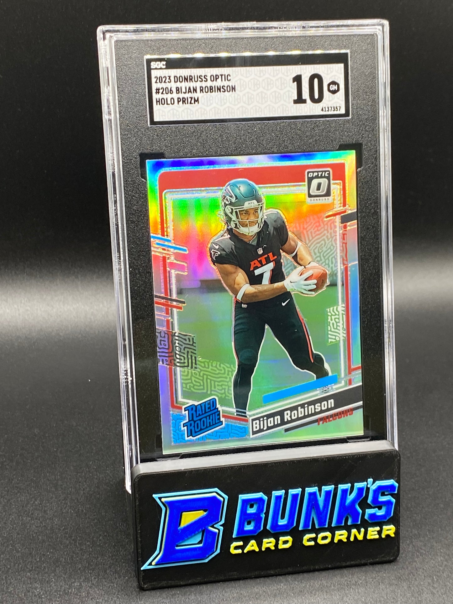 2023 Bijan Robinson Holo Prizm RC SGC 10 (Box A5)