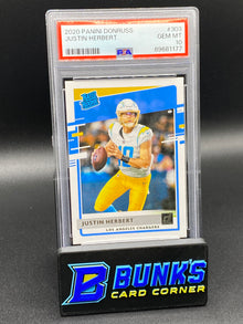 2020 Justin Herbert RC PSA 10 (Box A5)