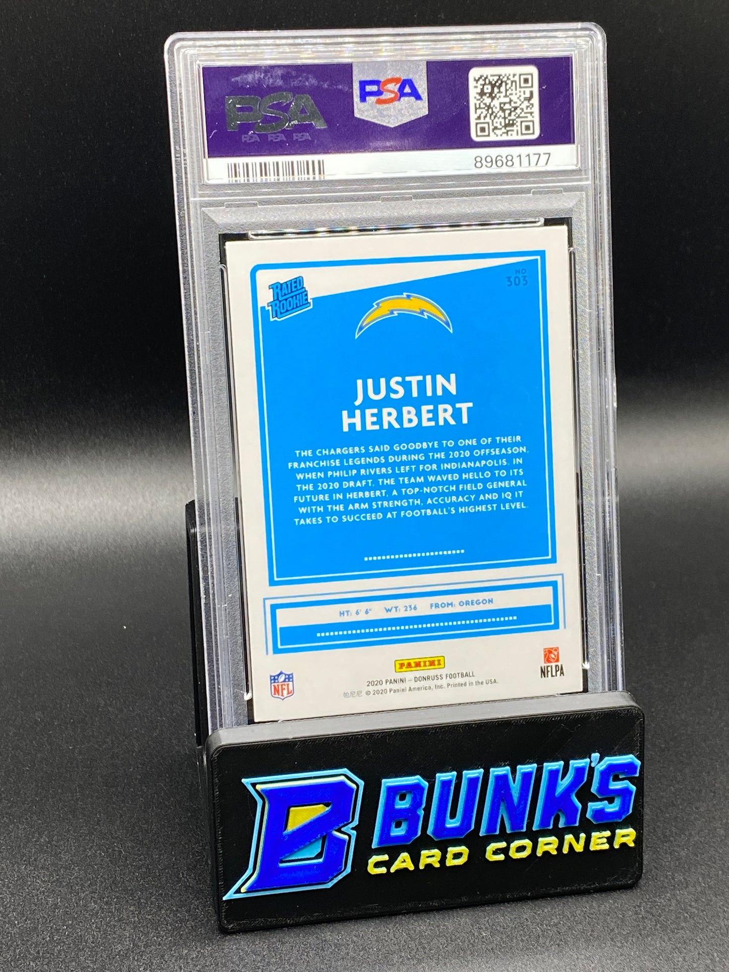 2020 Justin Herbert RC PSA 10 (Box A5)