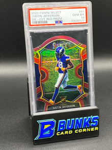 2020 Justin Jefferson Die-Cut Red Prizm PSA 10 (Box A5)