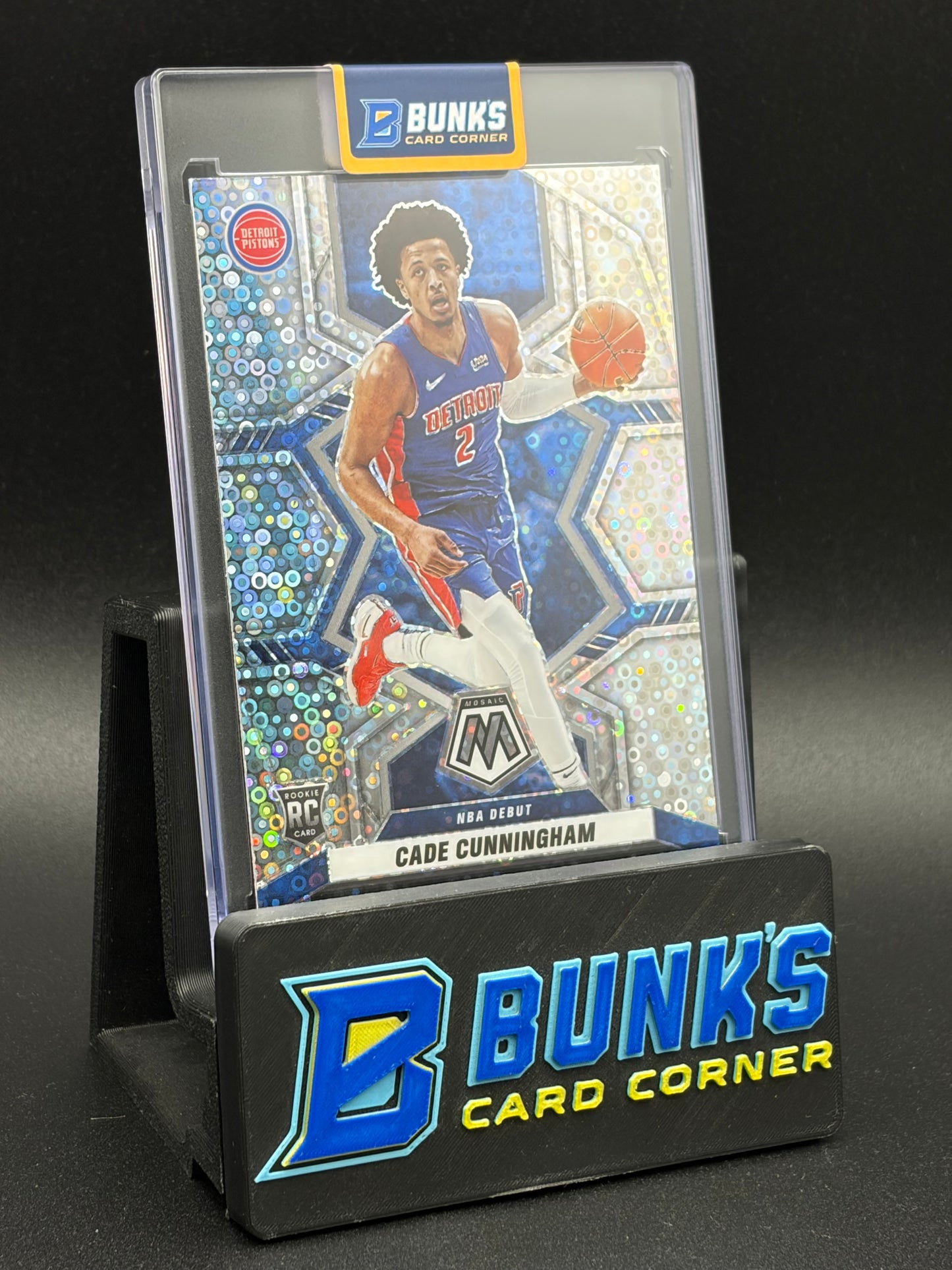 2021-22 Cade Cunningham Mosaic Panini Fast Break Blue & Silver RC