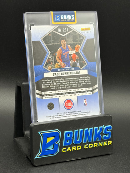 2021-22 Cade Cunningham Mosaic Panini Fast Break Blue & Silver RC