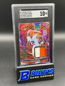 2023 Amari Cooper Max Impact Material Neon Pink Prizm SGC 10 (Box A6)