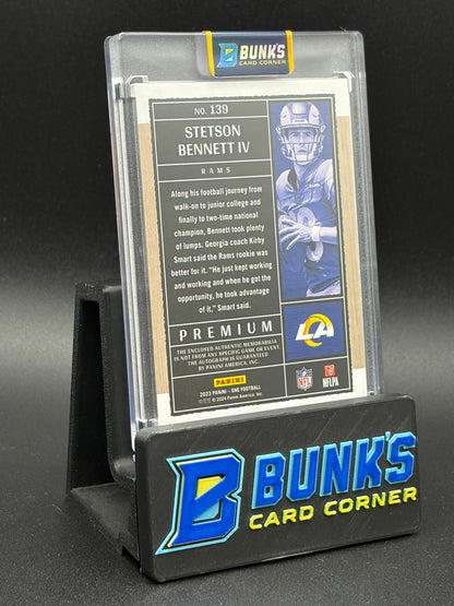 2023 Stetson Bennett IV One Panini Patch Auto RC 19/99