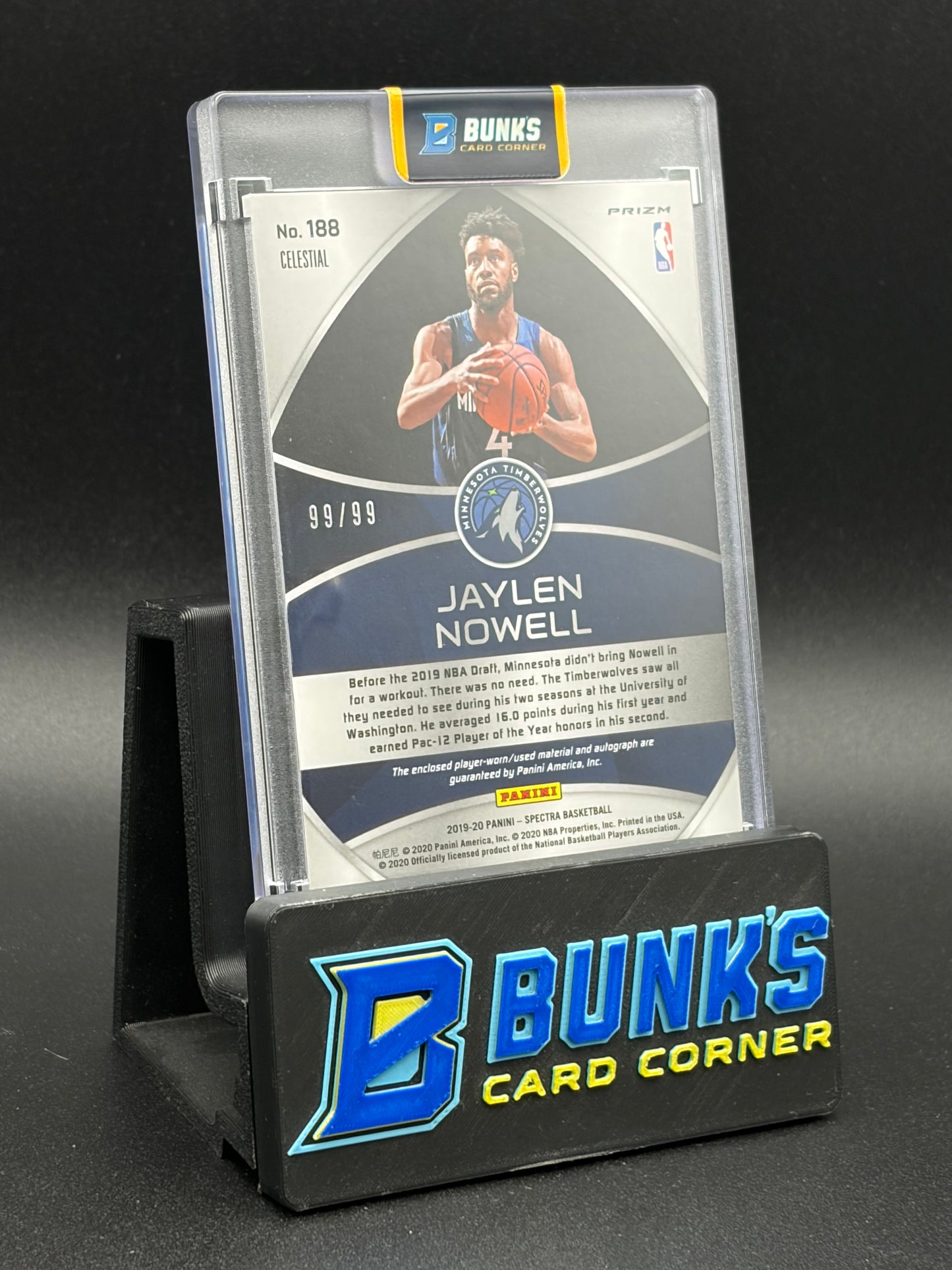 2019-20 Jaylen Nowell Spectra Panini Auto Patch RC 99/99