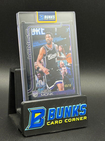 2025 Malik Monk Black Refractor Topps 5/10