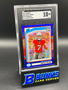 2024 Bucky Irving Optic Preview Blue Scope Prizm RC SGC 10 (Box A6)