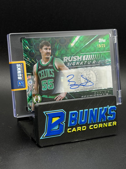 2025 Baylor Scheierman Rush Signatures Topps Green 19/25