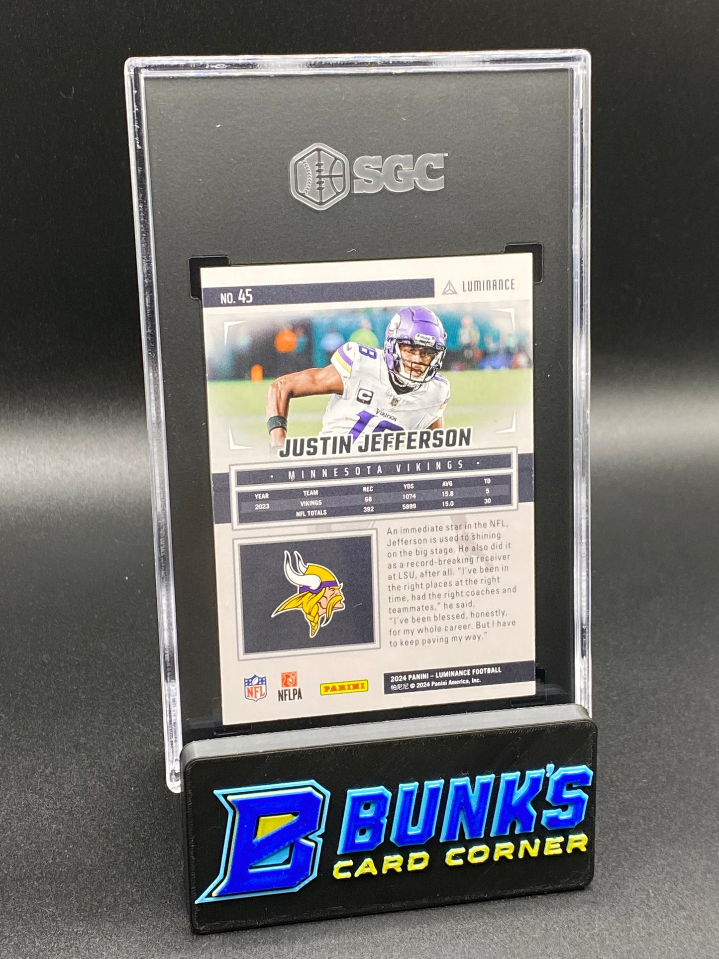 2024 Justin Jefferson Orange SGC 9.5 (Box A11)