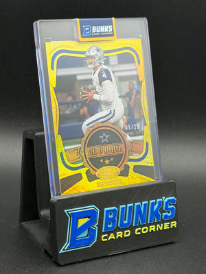 2020 Dak Prescott Certified Panini Gold Seal of Approval 5/25