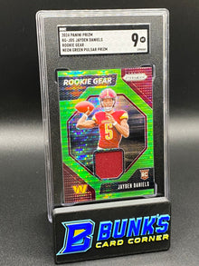 2024 Jayden Daniels Rookie Gear Neon Green Pulsar Prizm RC SGC 9 (Box A11)