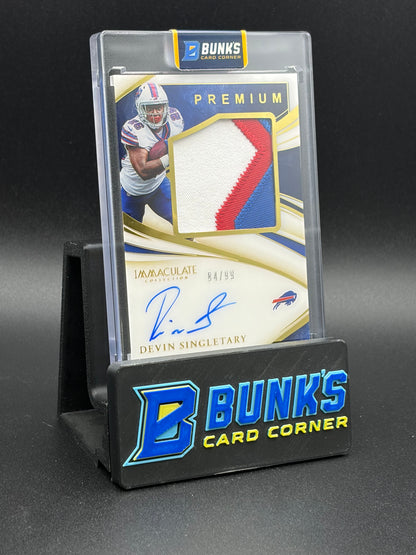 2020 Devin Singletary Immaculate Collect Patch Auto 84/99